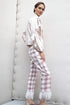 Brenda Feathered Plaid Pants